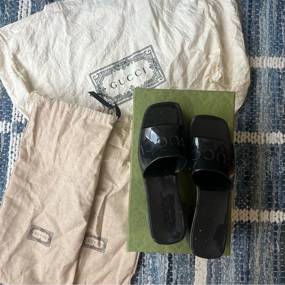 Gucci Shoes Gucci Womens Platform Block Heel Slide Sandals Poshmark